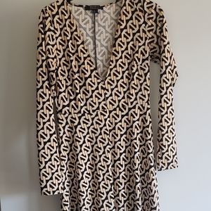 Contemporary black and orange Dress